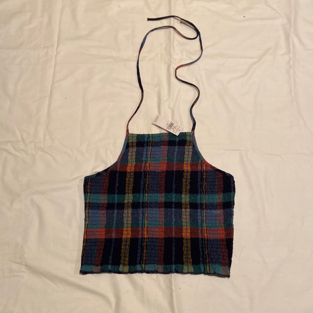 American Eagle Seer Sucker Multi-Color Tank Top Sz M - NWT